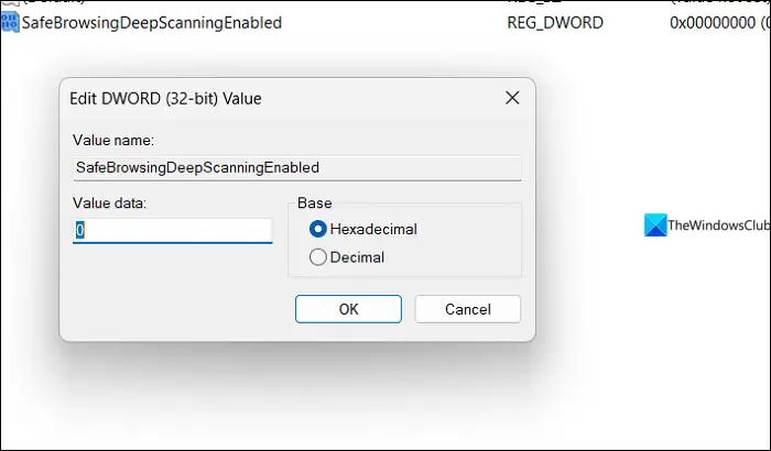 Safe browsing deep scanning enabled DWORD file