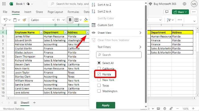 Excel FILTER Function with multiple criteria
