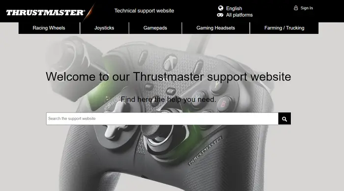 Thrustmaster support