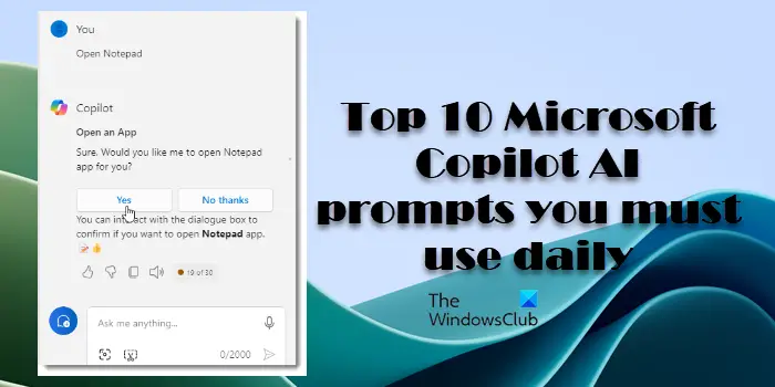 Top 10 Microsoft Copilot AI prompts you must use daily