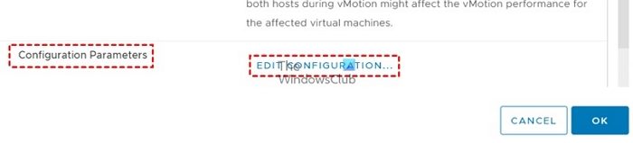 Vmware Client Edit Configuration