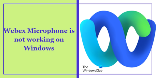 Webex Microphone is not working on Windows 11/10