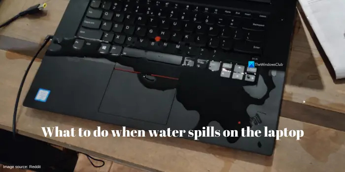 What to do when water spills on the laptop
