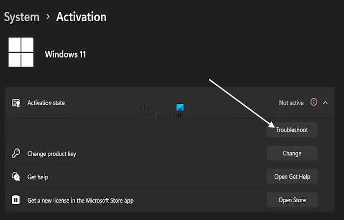 Windows Activation Troubleshooter