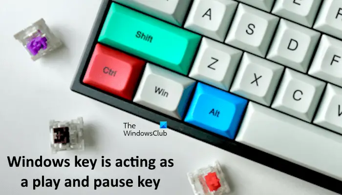 Windows key acting play pause key