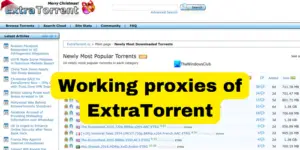 Working ExtraTorrent Proxy List to Unblock ExtraTorrents