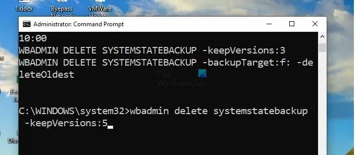Wsb Backup Delete Keepversion Cmdlet