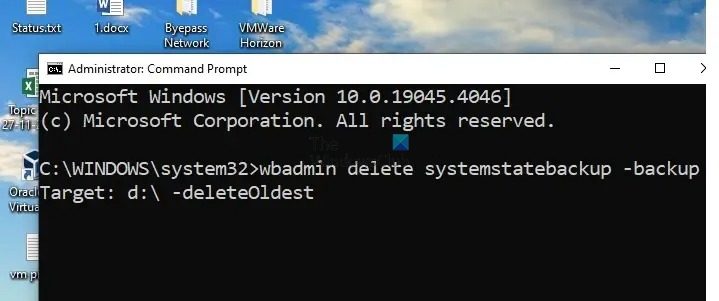Wsb Delete Oldest Backup Cmdlet