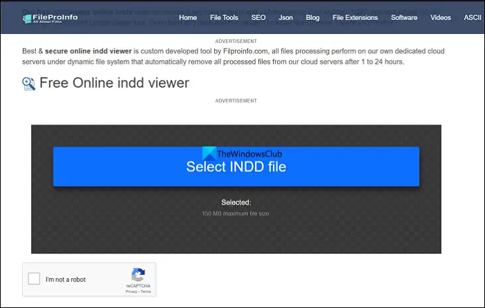 free INDD file viewer online