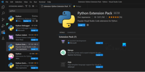 How to install Python in VS Code