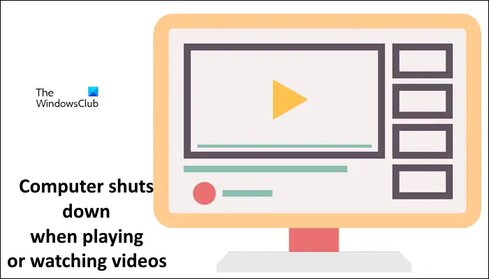Computer shuts down watching videos