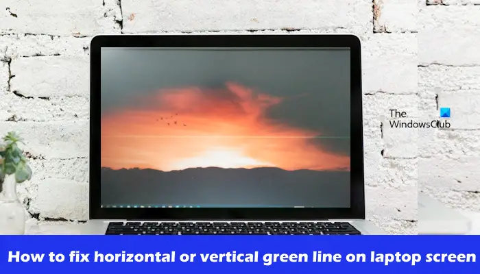 Fix horizontal or vertical green line on laptop screen