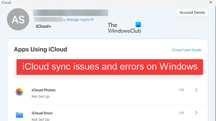 Fix iCloud syncing issues and errors on Windows