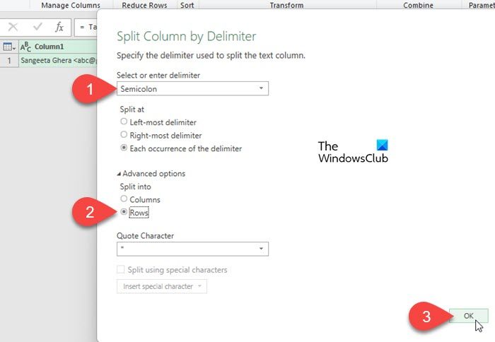 Split data into Rows by Delimeter