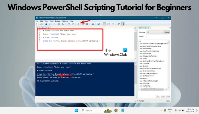 Windows PowerShell scripting tutorial for beginners
