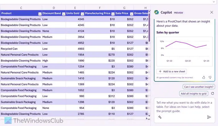 10 Copilot prompts for Excel