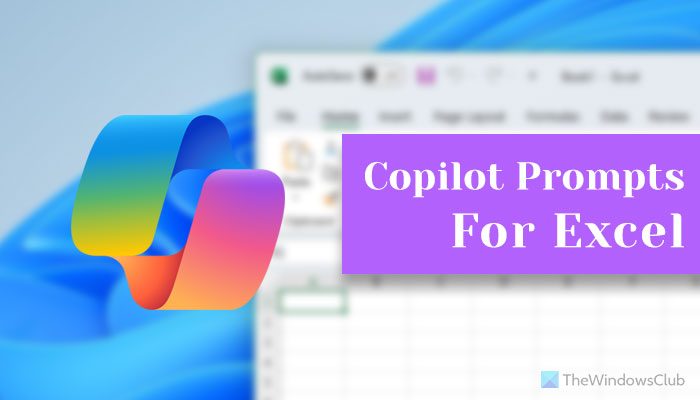 Copilot prompts for Excel