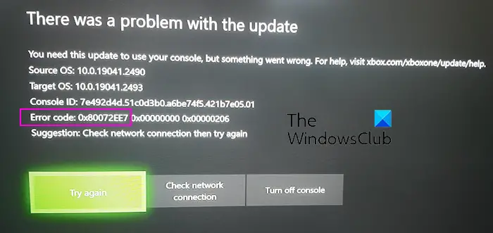 Fix Xbox error code 0x80072EE7