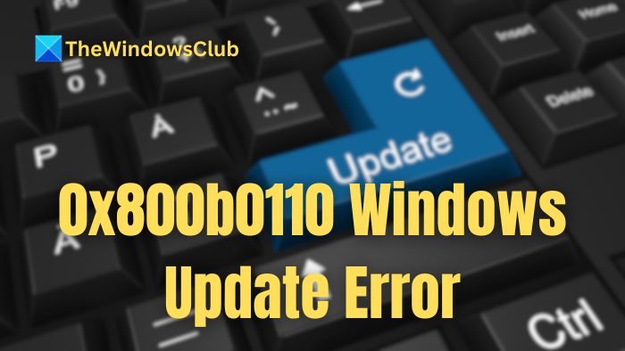 0x800b0110 Windows Update Error