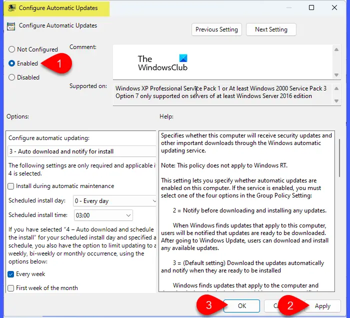 Configure Group Policy settings for automatic updates