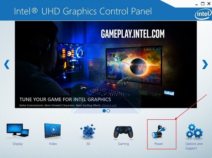 Intel UHD Graphics Control Panel