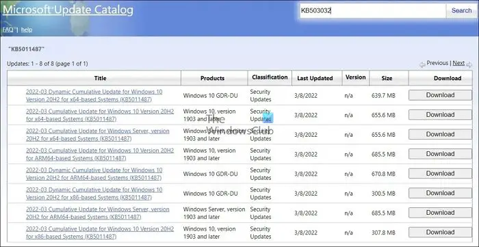 Microsoft Update Catalog Windows