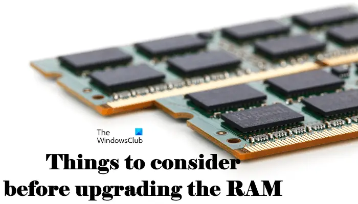 Things to consider before upgrading RAM
