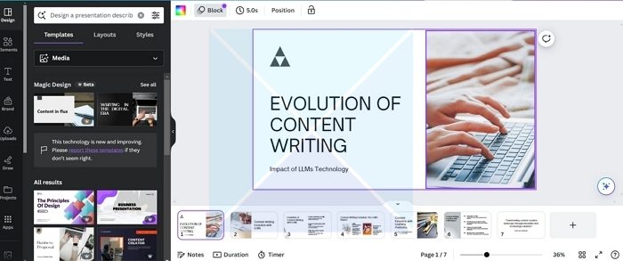 Using Canva Magic Design AI To Create Presentations