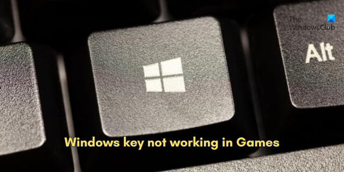 Windows key not working in game