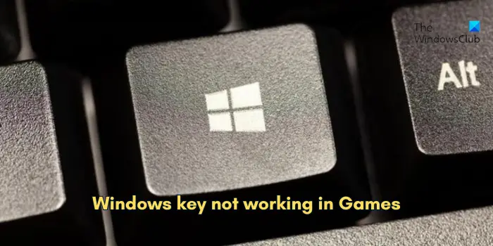windows key not working in game windows 11