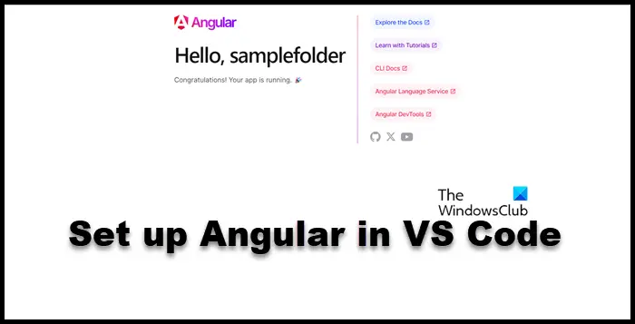 set up Angular in VS Code