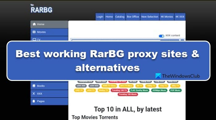 best working RarBG proxy sites & alternatives