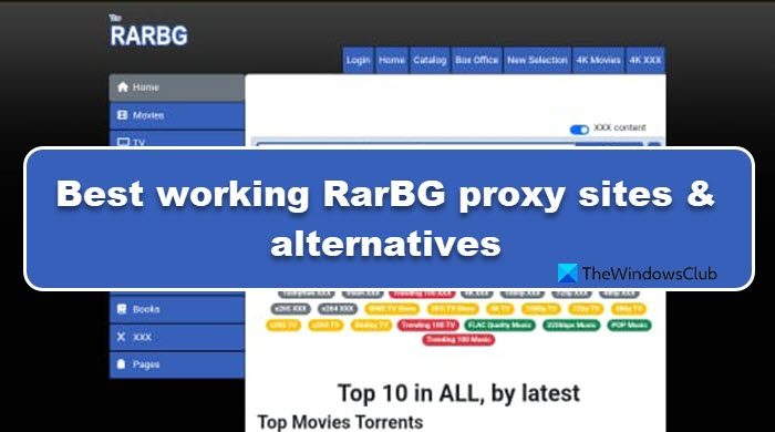 Best working RarBG proxy sites and alternatives - The Windows Club