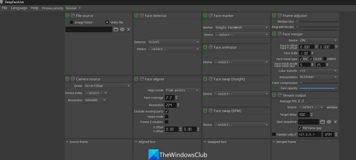 DeepFaceLive program