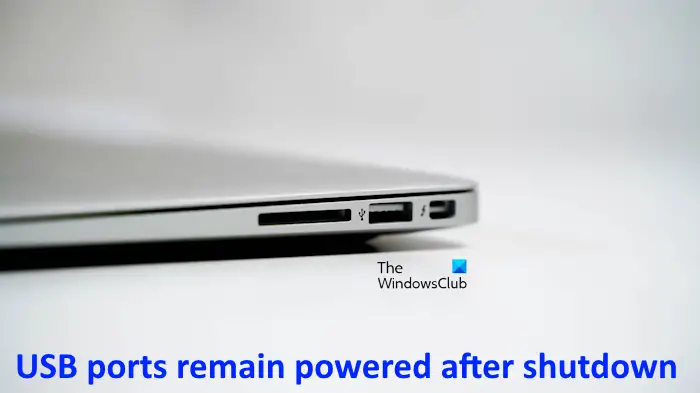 USB ports remain powered after shutdown