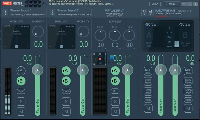 Voicemeter hardware input output