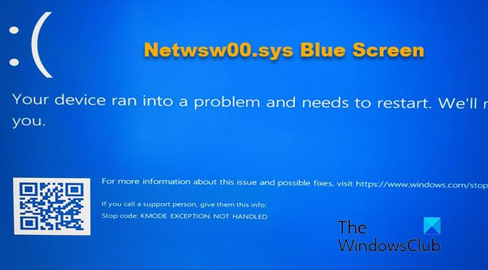 Netwsw00.sys Blue Screen