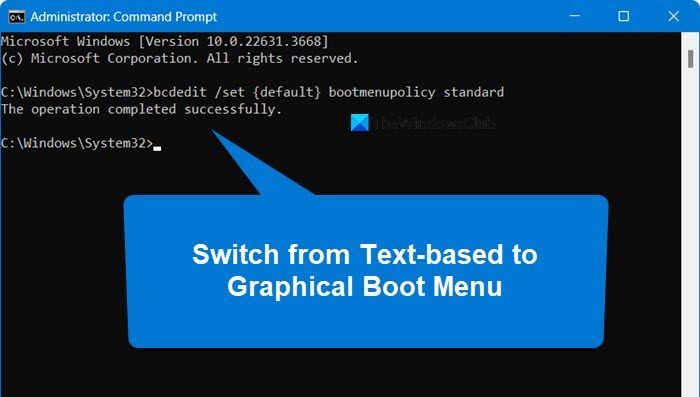 switch Between Graphical and Text-based Multiboot Menu