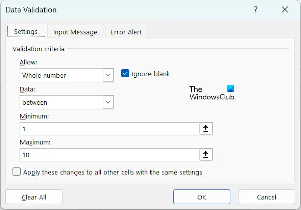 Check and edit Data Validation values