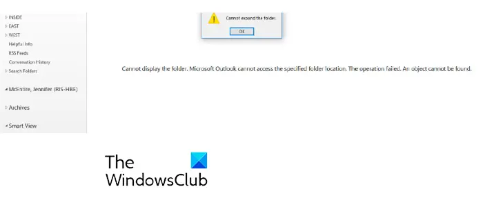 Outlook Cannot display the folder