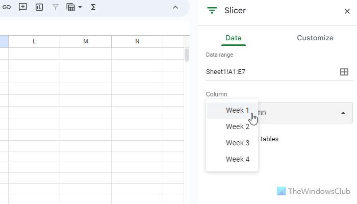 How to use Google Sheets Slicer