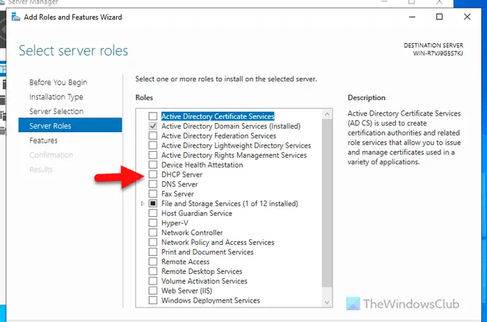 How to install DHCP server in Windows Server