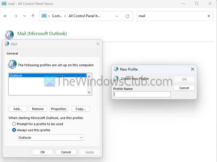 Create New Profile Outlook Create New Profile Outlook
