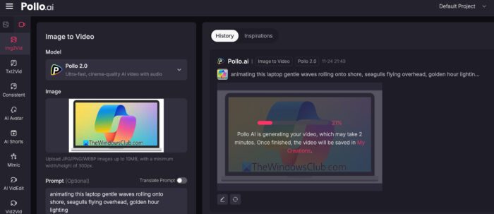 Pollo-AI-video-generation-process