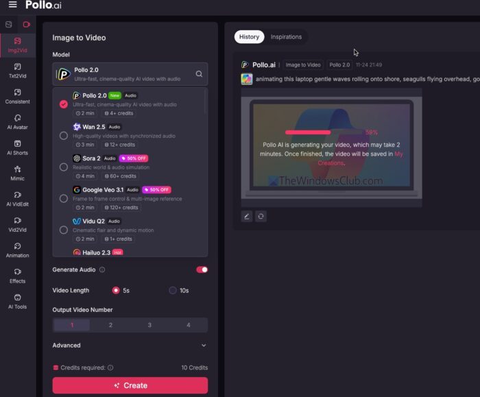 Pollo.ai Model Selection