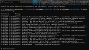 How to check Software Install or Uninstall History in Windows 11