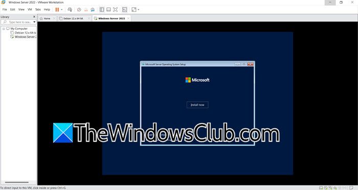 install Windows Server on VMware Workstation