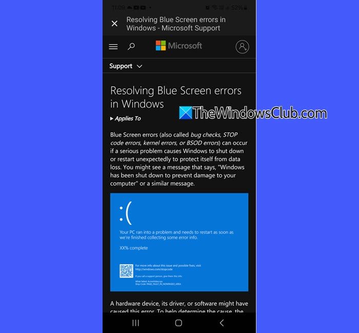 Resolving BSOD Microsost Support
