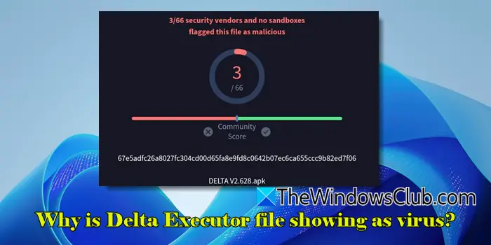 Why is Delta Executor file showing as virus