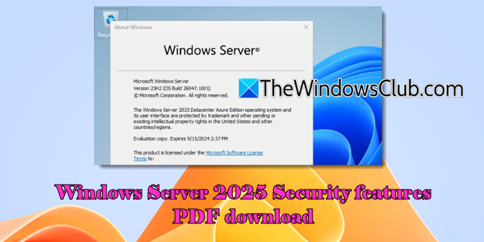 Windows Server 2025 Security features PDF download